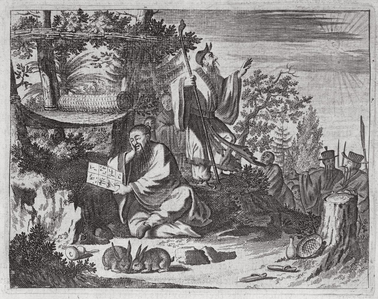Çin Kutsal Adamları, Çin Büyükelçiliği açıklamasından bir örnek, 1690 by English School