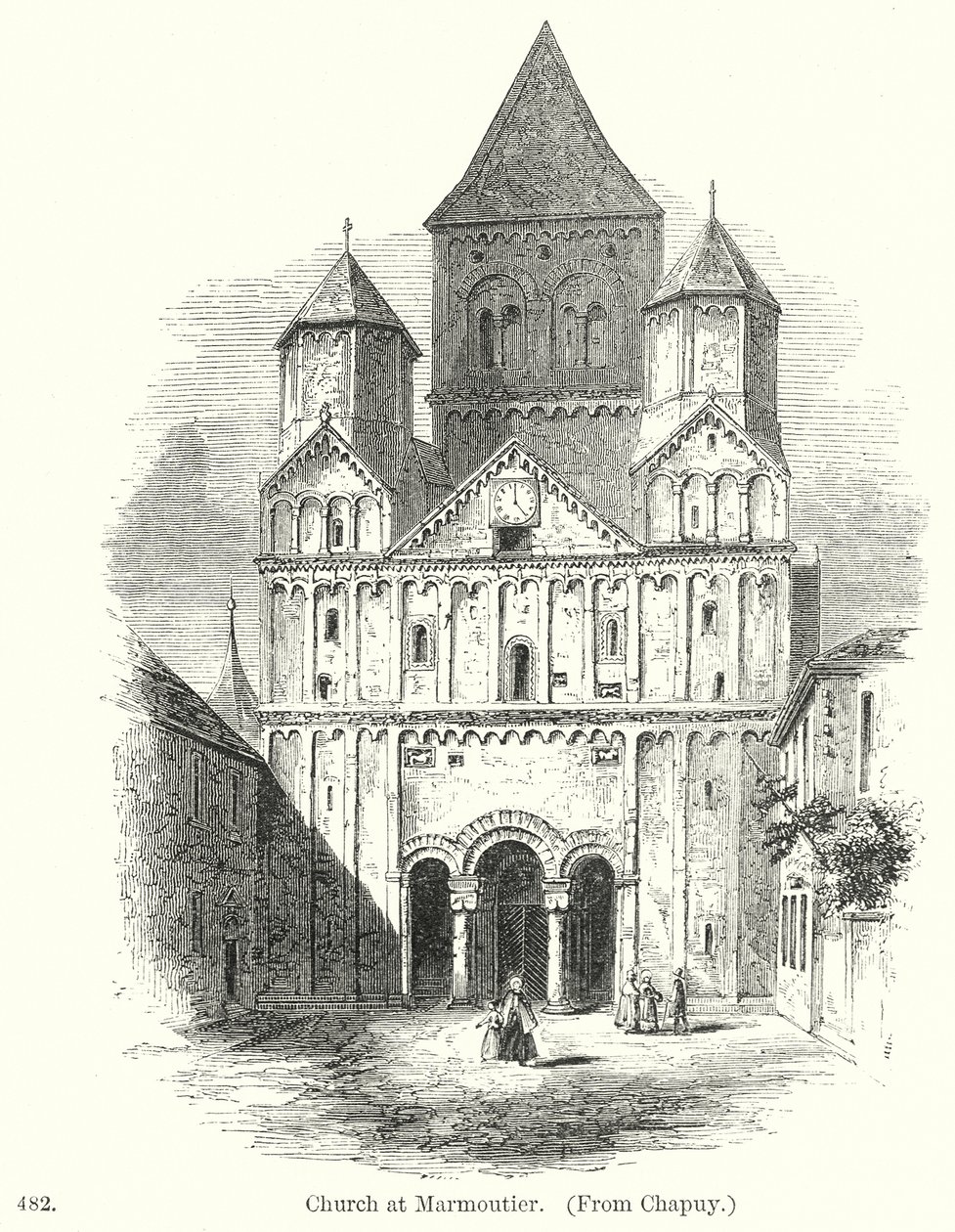 Marmoutier Kilisesi (gravür) by English School