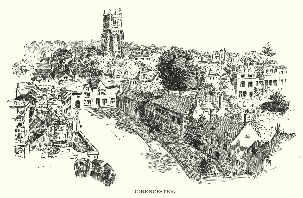 Cirencester (lito) by English School