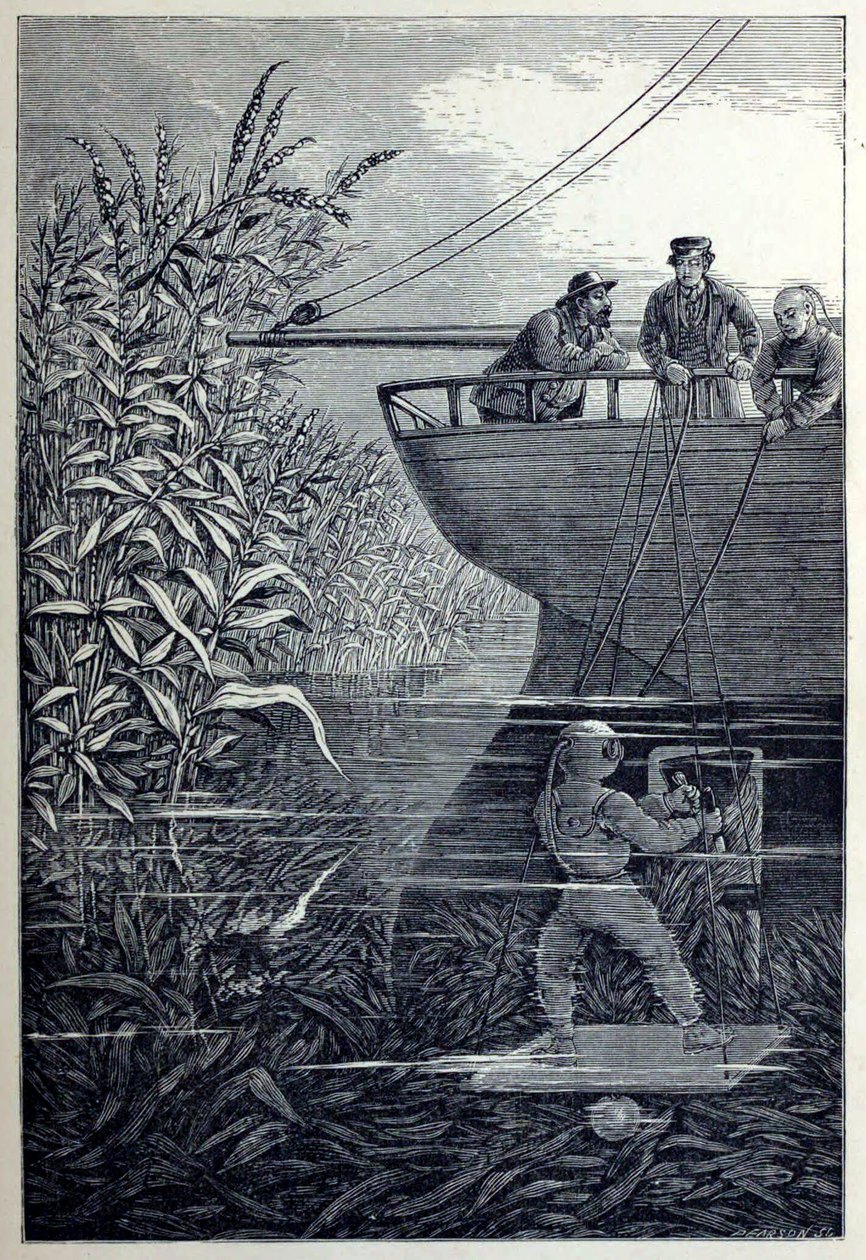 Vidayı Temizlemek, Dalgaların Altından veya Derin Sulara Dalmak, pub. 1887. by English School