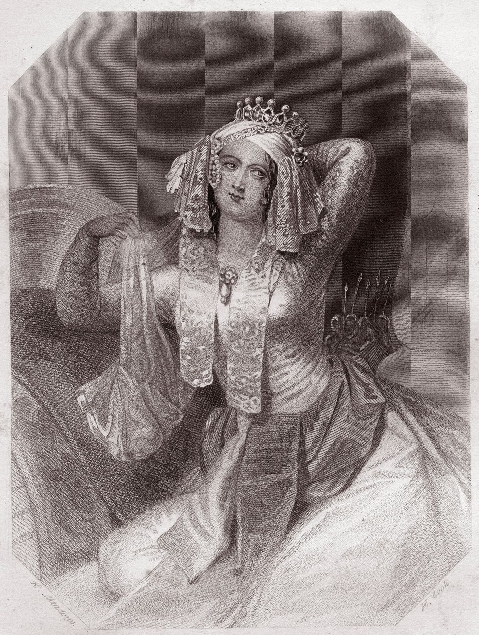 Kleopatre (Antoine et Cleopatre) (Antony ve Kleopatra) - “” Galerie des femmes de Shakespeare, erken dönem Londralı sanatçıların eleştirel ve edebi notlarla zenginleştirilmiş kırk beş ciddi portre koleksiyonu”””” yaklaşık 1838 - “” Galerie'den kadın by English School
