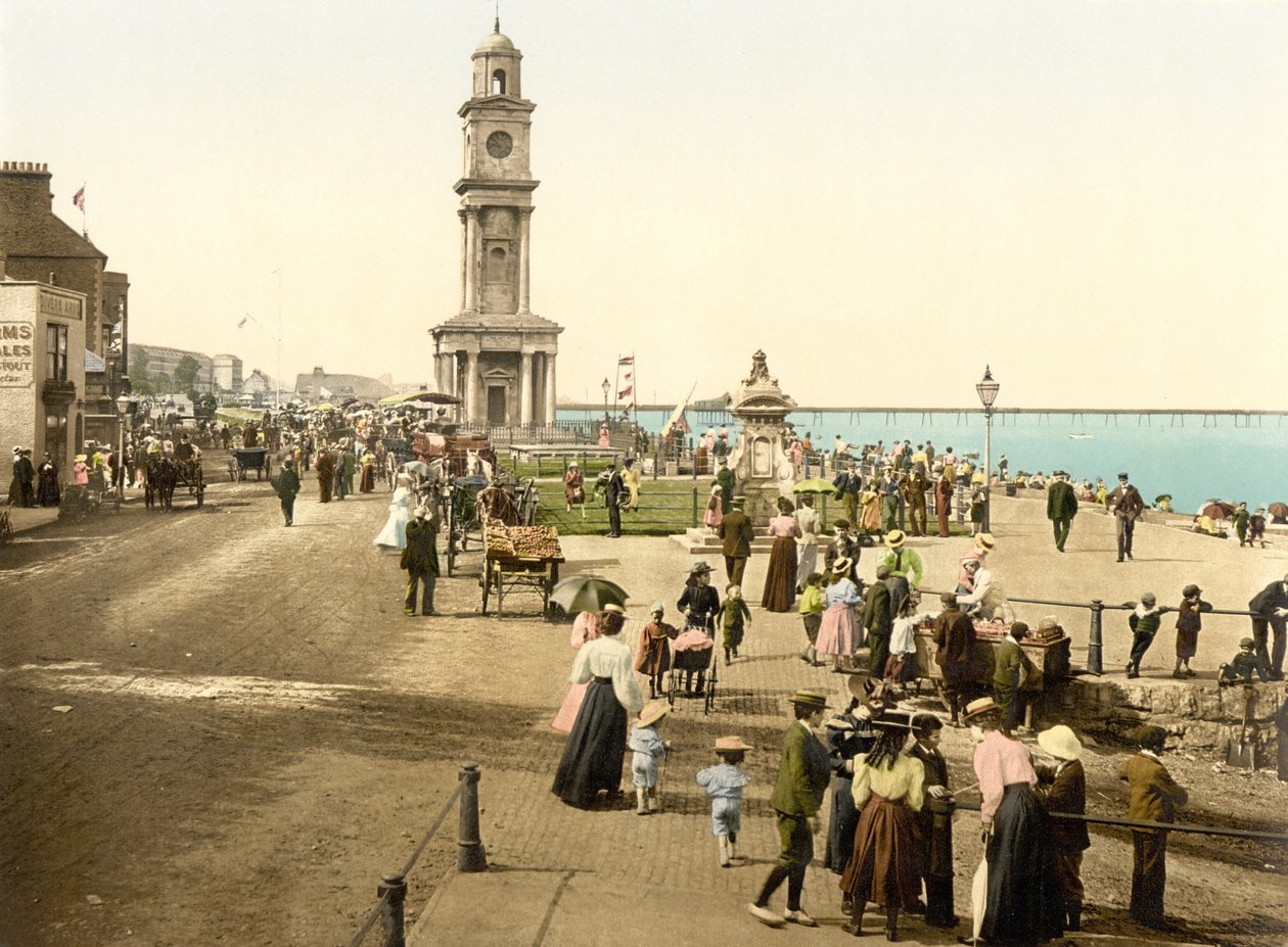 Saat Kulesi, Herne Bay (el boyaması fotoğraf) by English School