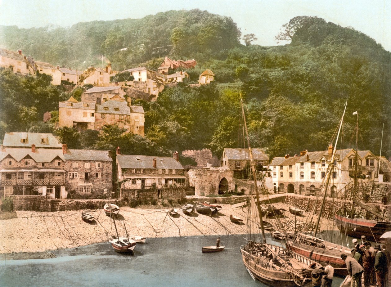 Clovelly Harbour (el renginde fotoğraf) by English School