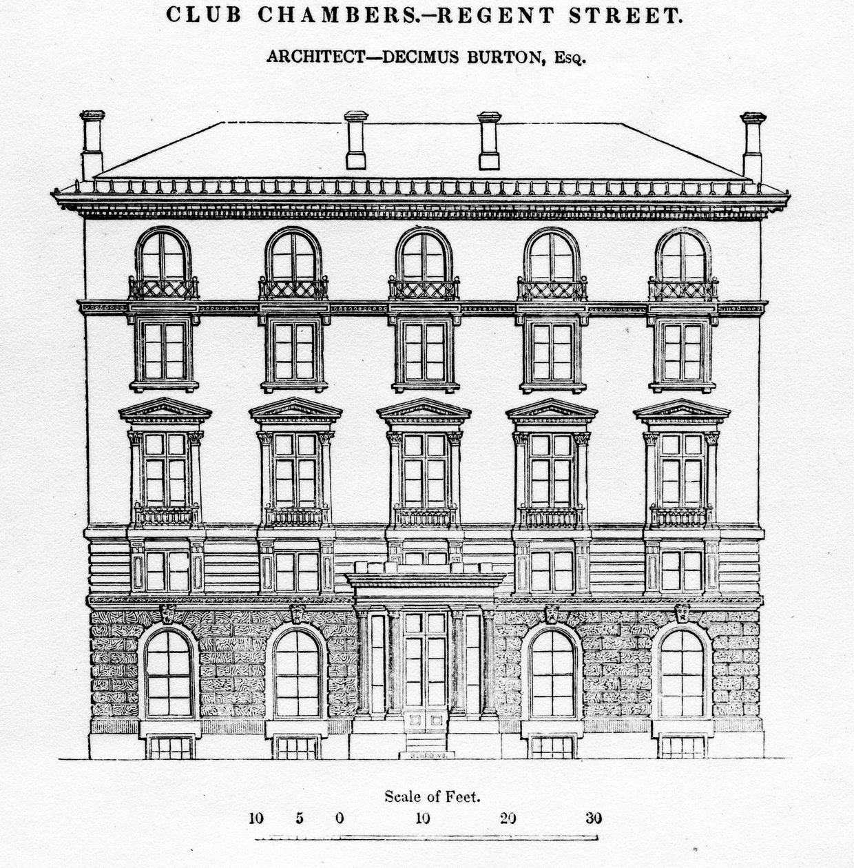 Kulüp Odaları, Regent Caddesi, 1839 by English School