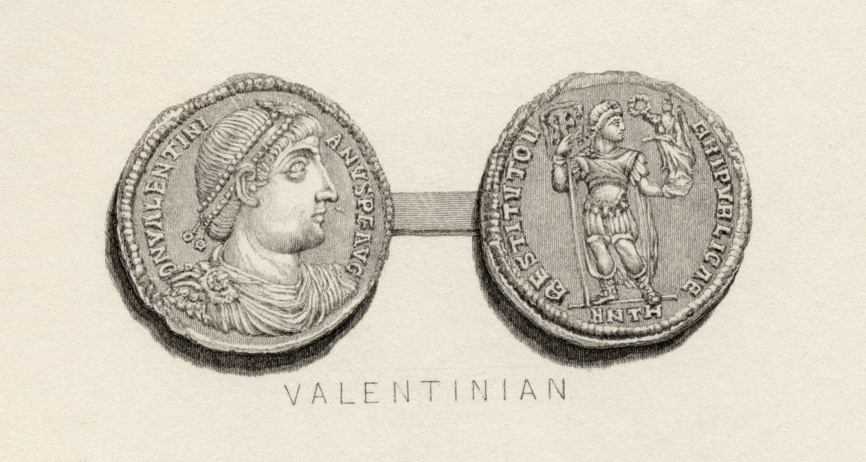 Valentinianus zamanından madeni para by English School