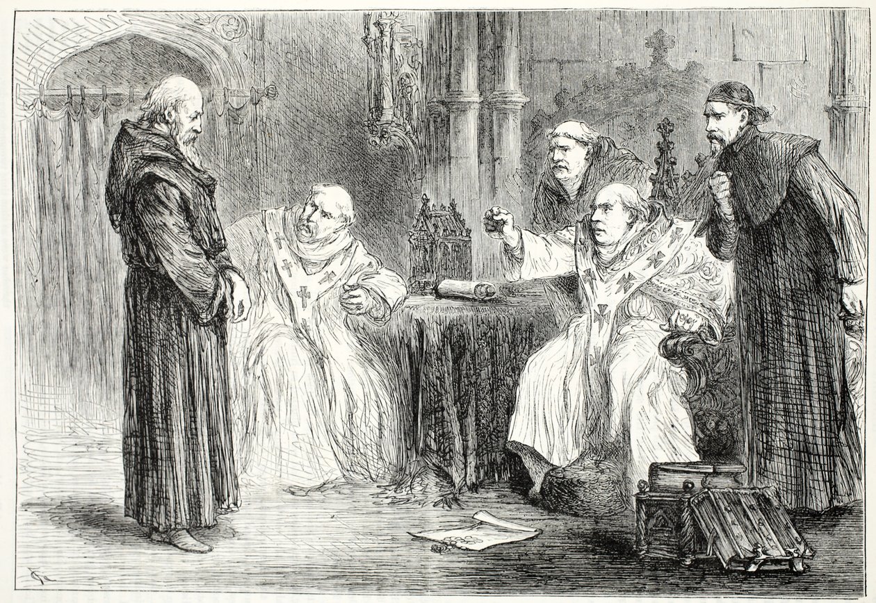 Thorpe ve Arundel arasındaki konferans, James Aitken Wylie (1808-1890) tarafından yazılan Protestanlığın Tarihinden bir örnek, pub. 1878 by English School