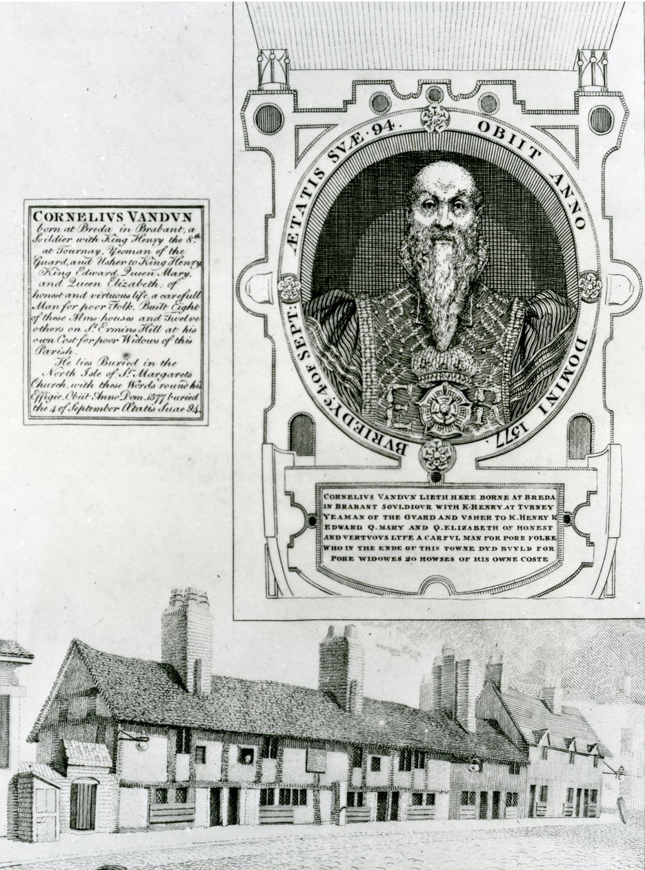 Cornelius Van Dun (1483-1577) Anıtı ve İmaret Evleri, 1798 by English School