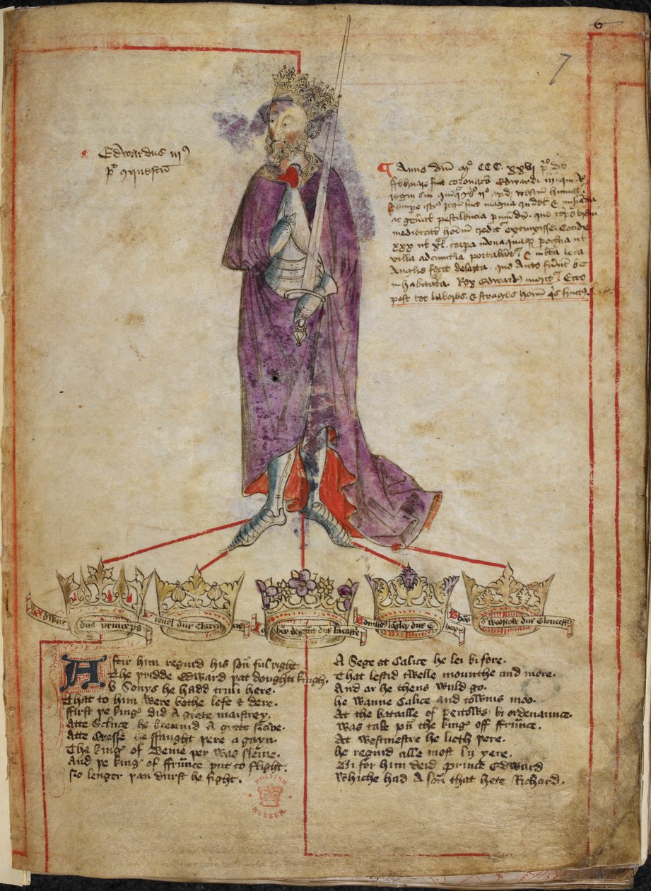 Cotton Julius E. IV, f.7 Saltanatının kısa bir açıklaması ve 1431