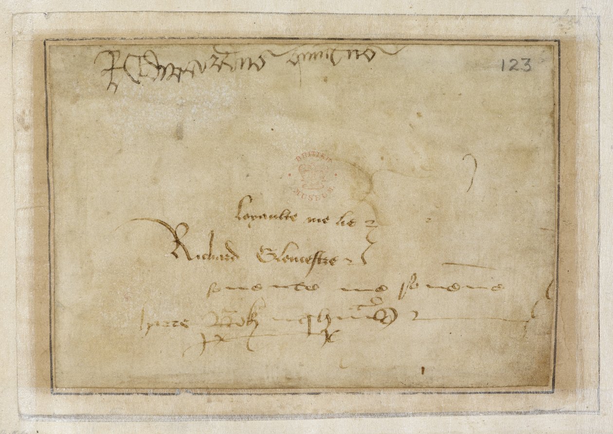 Cotton MS Vespasian F XIII f.123 Richard