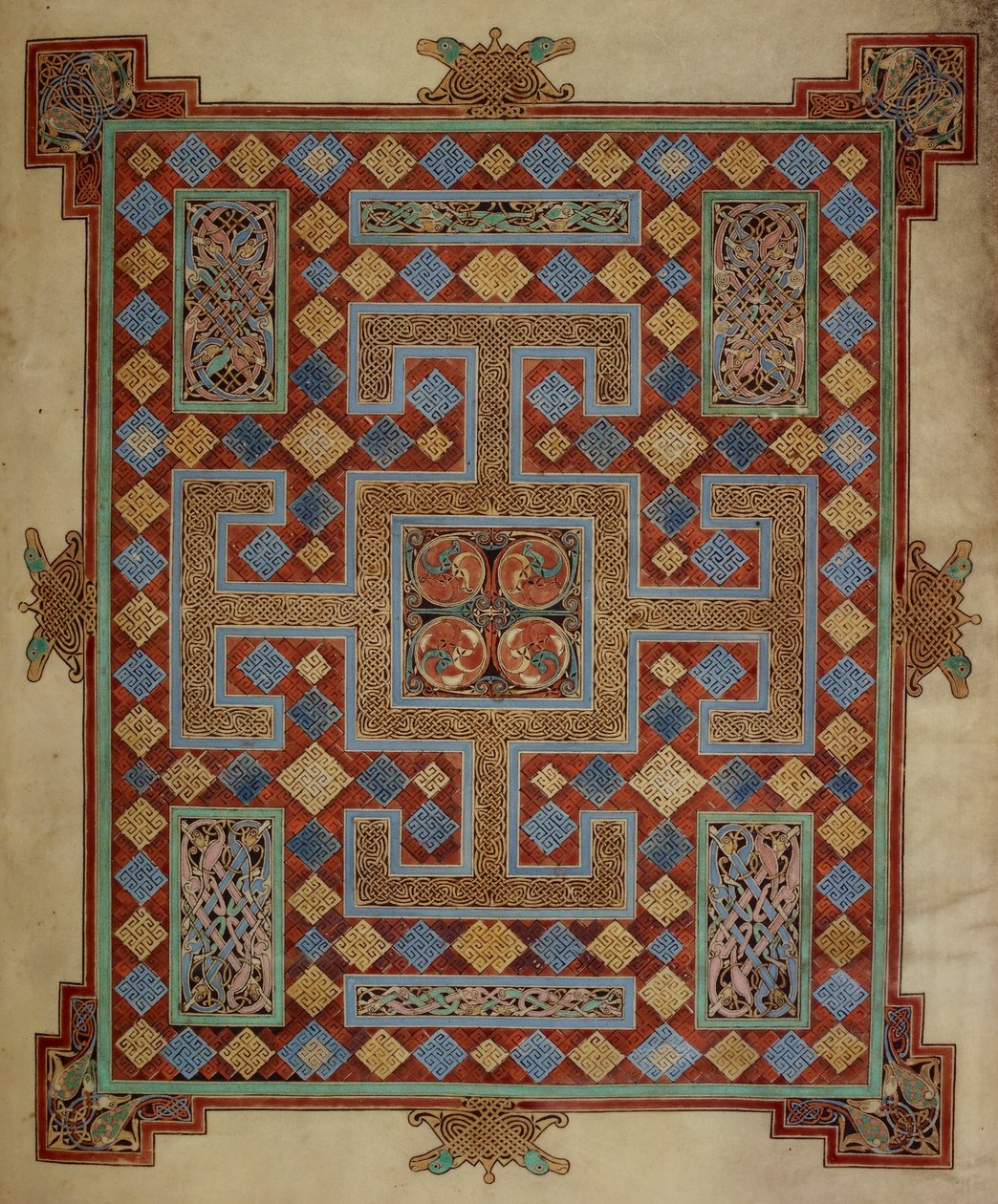 Cotton Nero D. IV, f.138v Lindisfarne İncillerinden St Luke İncili
