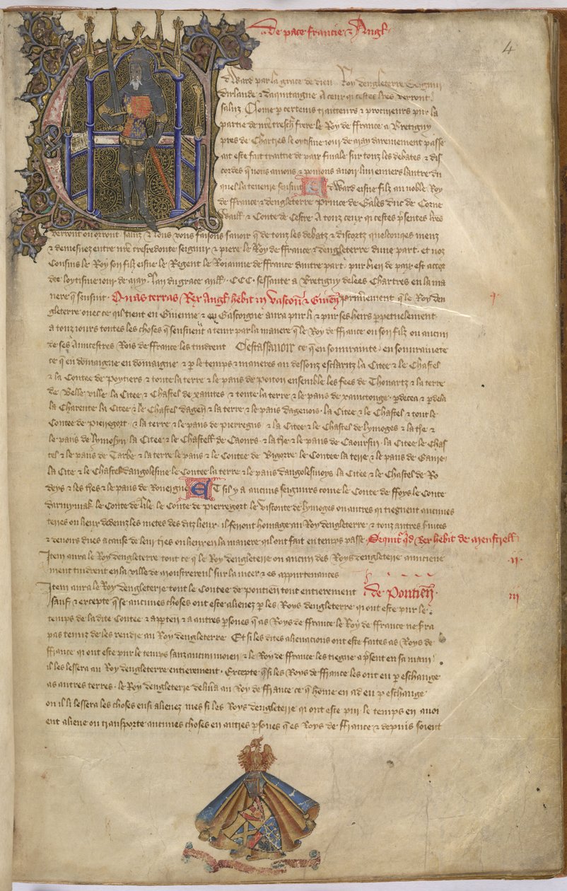 Cotton Nero D. VI f.4 İngiltere Kralı III. Edward