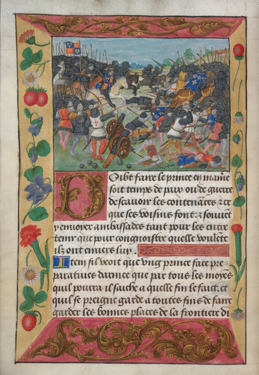 Cotton Vespasian A xvii, f.13v, Robert de Balsac