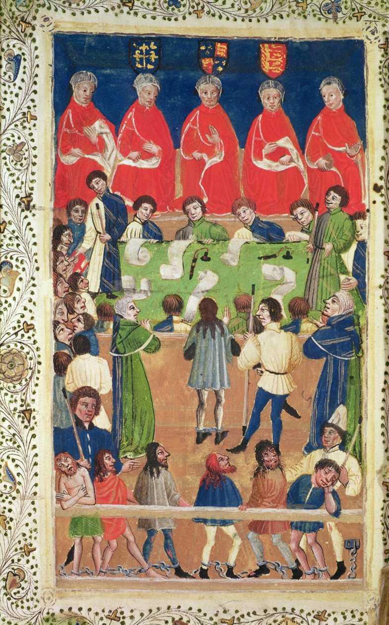 Kings Bench Mahkemesi, Westminster Hall, c.1460 by English School