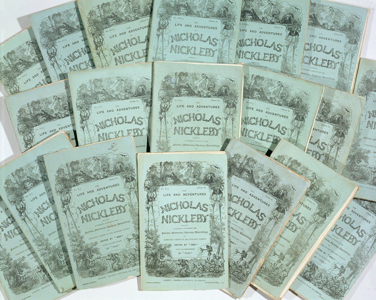 Charles Dickens (1812-70) tarafından yazılan The Life and Adventures of Nicholas Nickleby