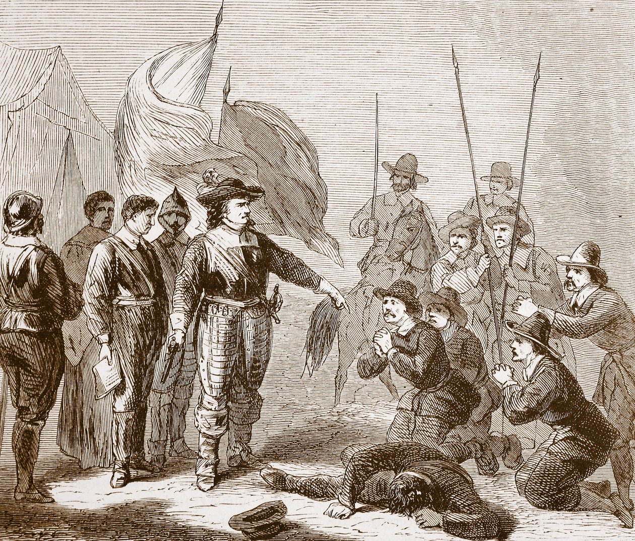 Ordudaki İsyanı Bastıran Cromwell, 1649 by English School