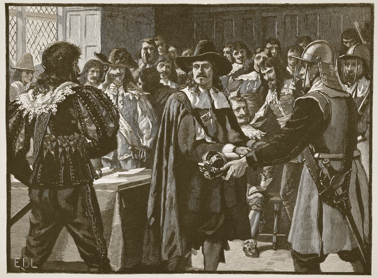 Cromwell Uzun Parlamentoyu dağıtıyor, Cassells Illustrated History of England