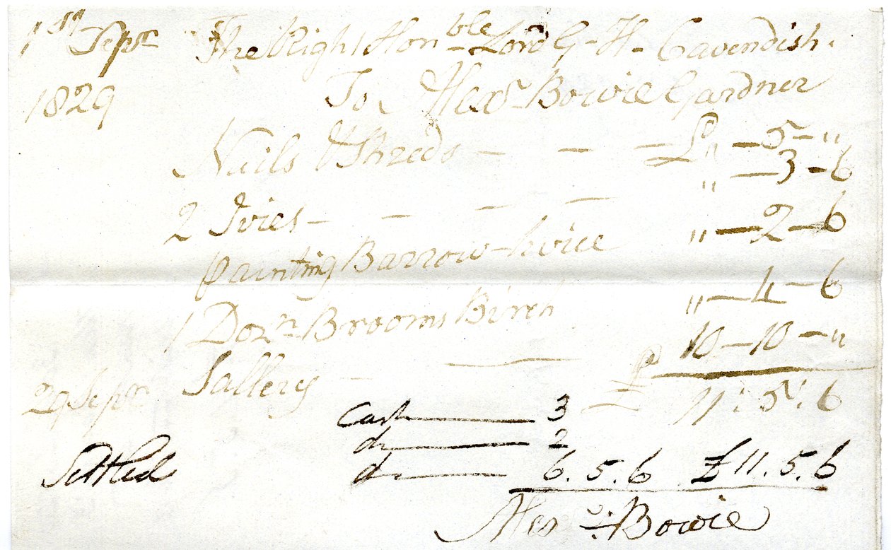 Devonshire MSS AS 3101, Pinder Simpson tarafından Lord George Cavendish için kapatılmış, Alexander Bowie
