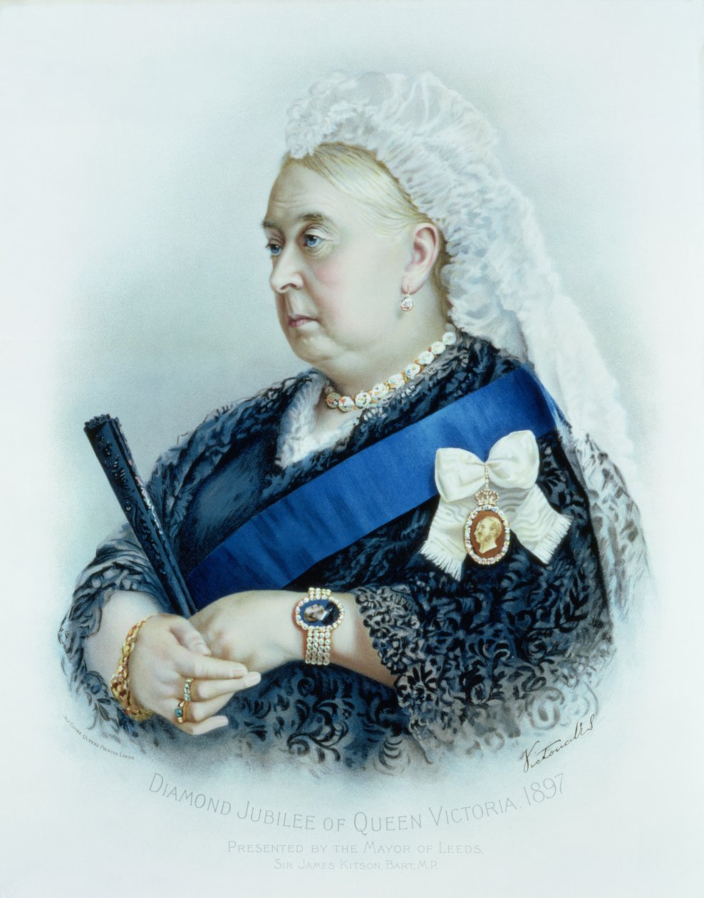 Kraliçe Victoria'nın Elmas Jübilesi (1819-1901) 1897 (renkli baskı) by English School