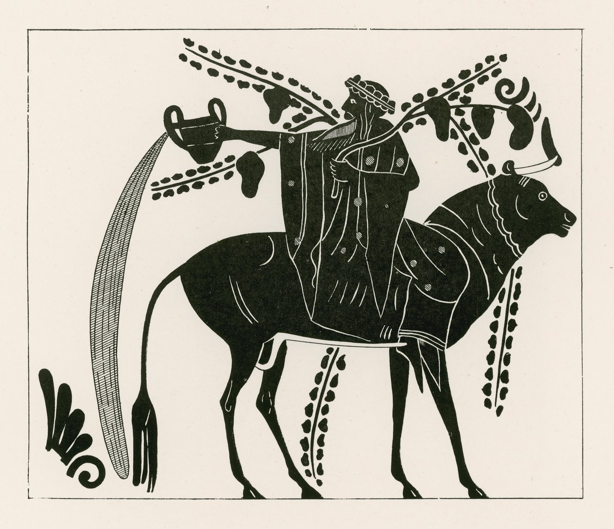 Boğaya binen Dionysos (gravür) by English School
