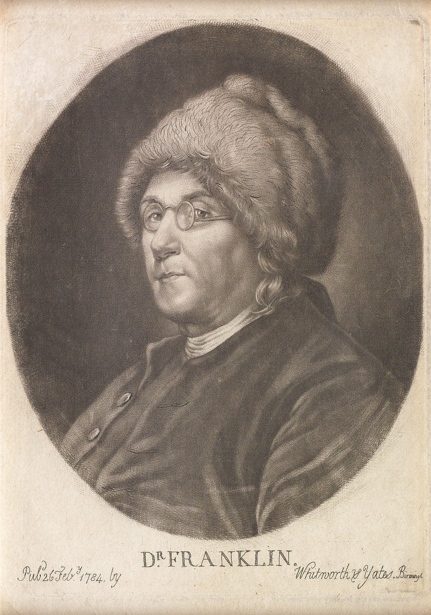Franklin, 1784 (mezzotint) by English School