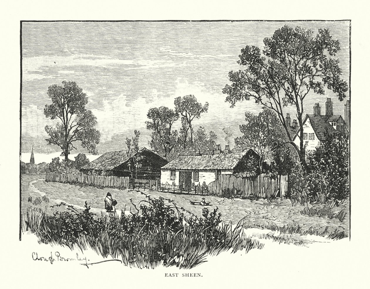 Doğu Sheen (gravür) by English School