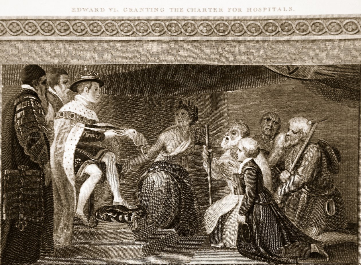 Hastaneler için Şartı veren Edward VI, David Humes The History of England