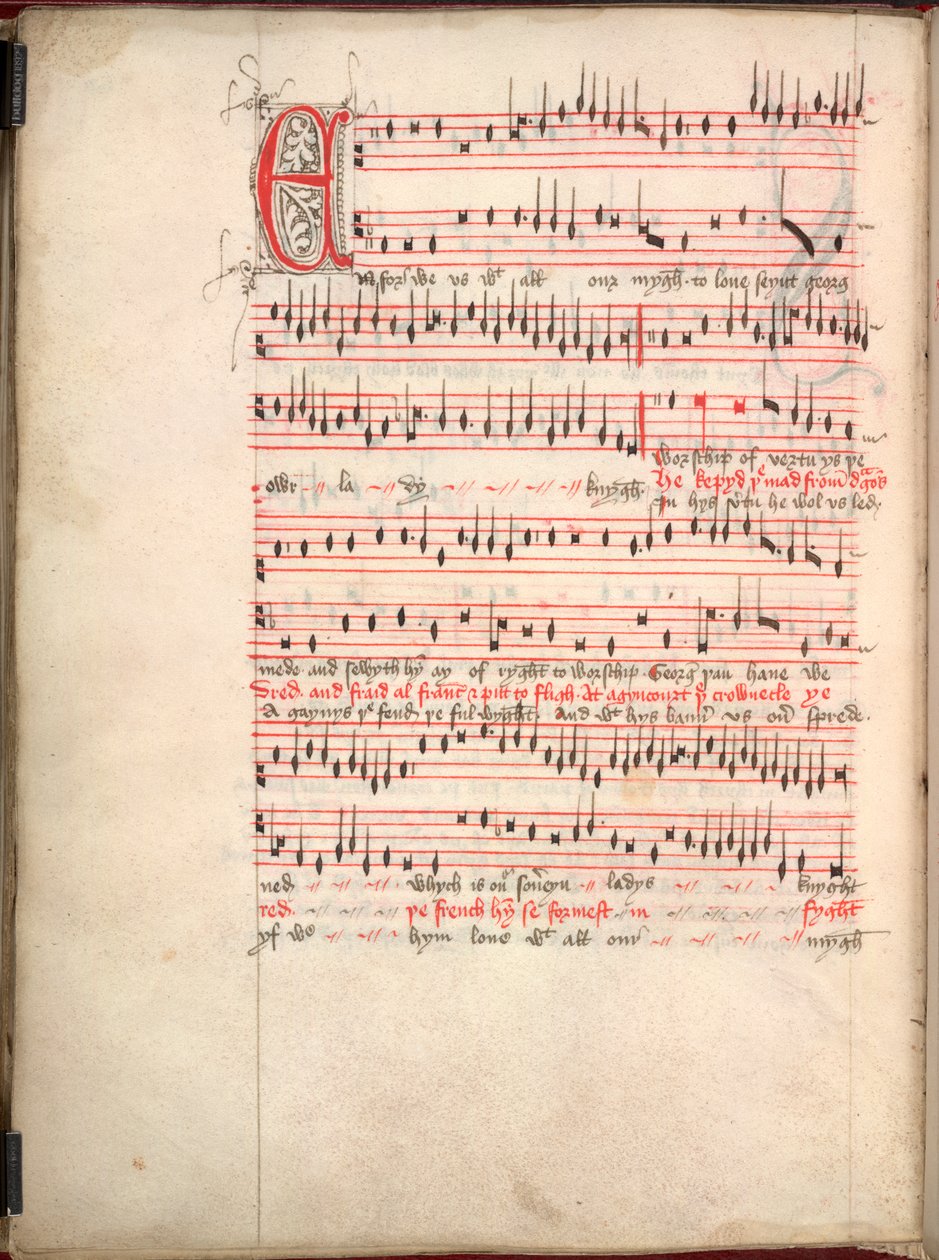 Egerton 3307, f.63v Carol için St. George by English School
