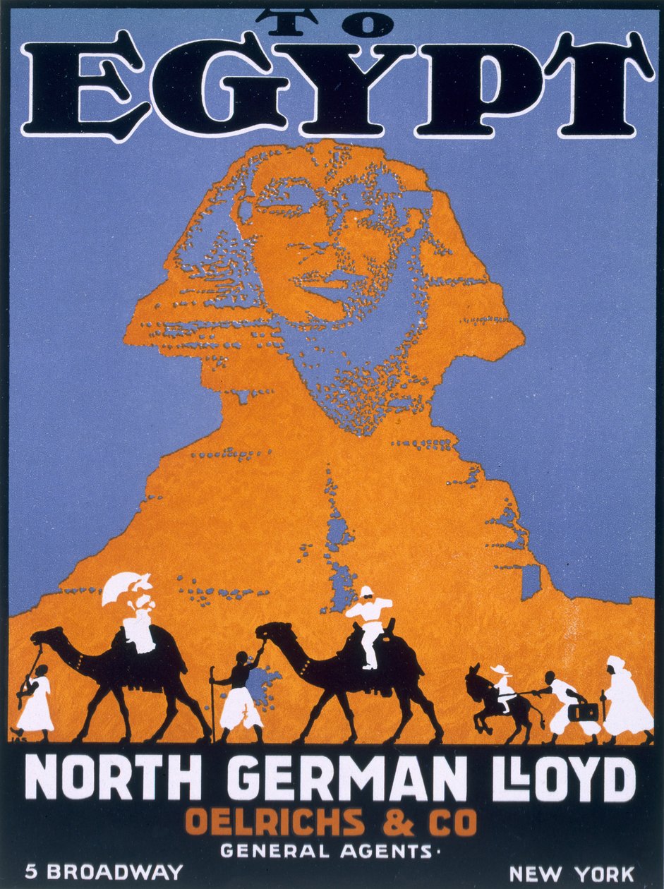 Mısır, Norddeutscher Lloyd reklam afişi by English School