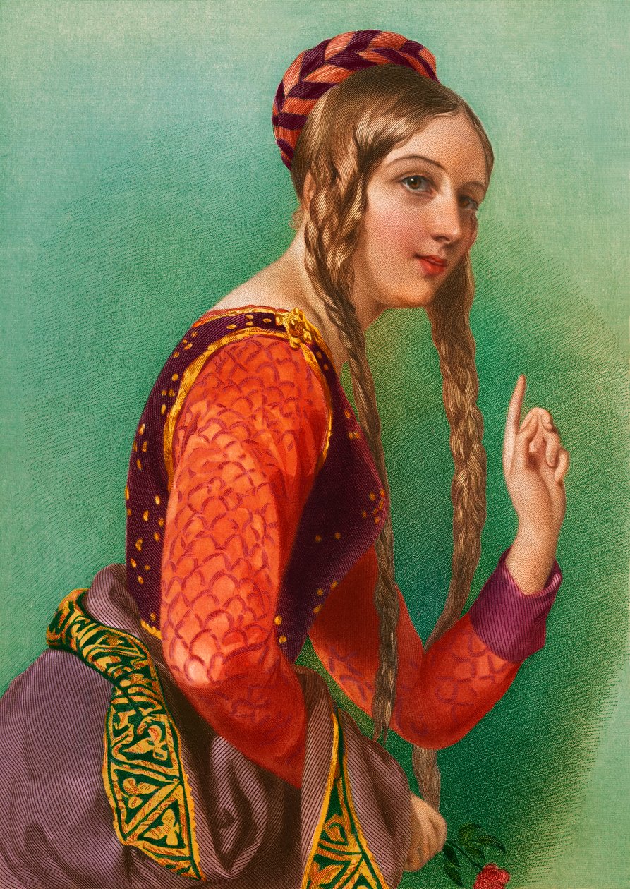 Henry G. Bohn tarafından basılan Aquitaineli Eleanor, II. Henry Kraliçesi by English School