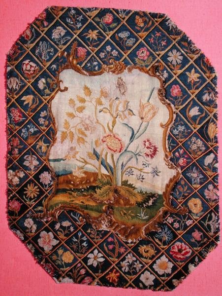 Bir ateş perdesinden veya sandalye sırtından nakış, 18. yüzyılın ortaları (keten üzerine yün ve ipek) by English School