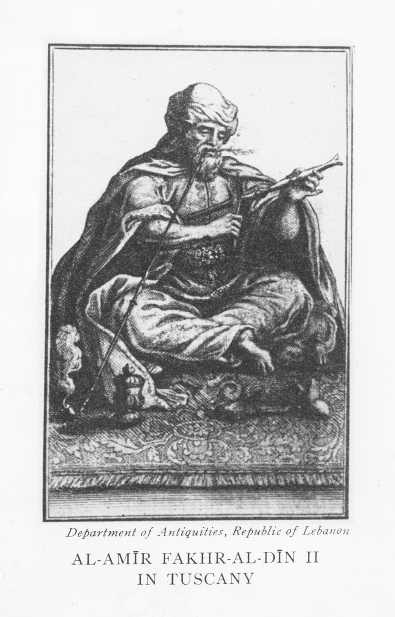 Emir Fahreddin II (gravür) by English School