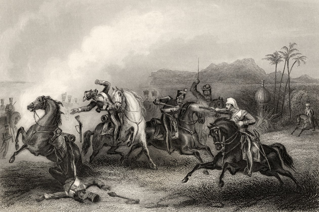 Encounter bewteen Lieutenant Hills and a body of Sepoy Cavalry, from 