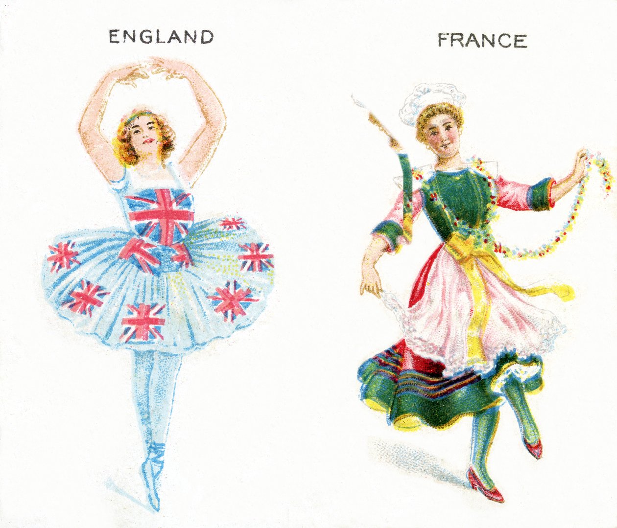 Entente Cordiale (Cordial Anlayış) sigara kartları, 1915 by English School