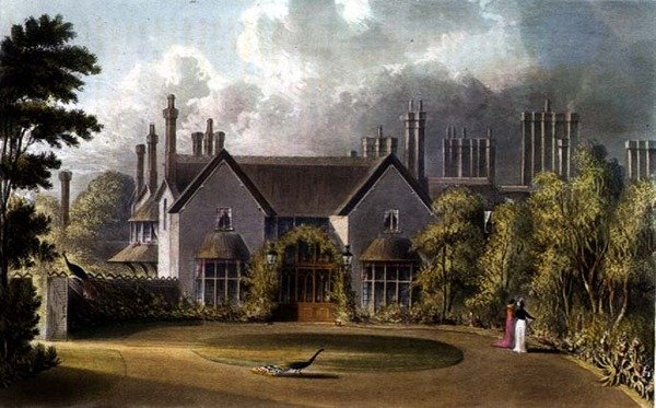 Majestelerinin Kulübesinin Giriş Cephesi, Windsor Great Park, R. Ackermann