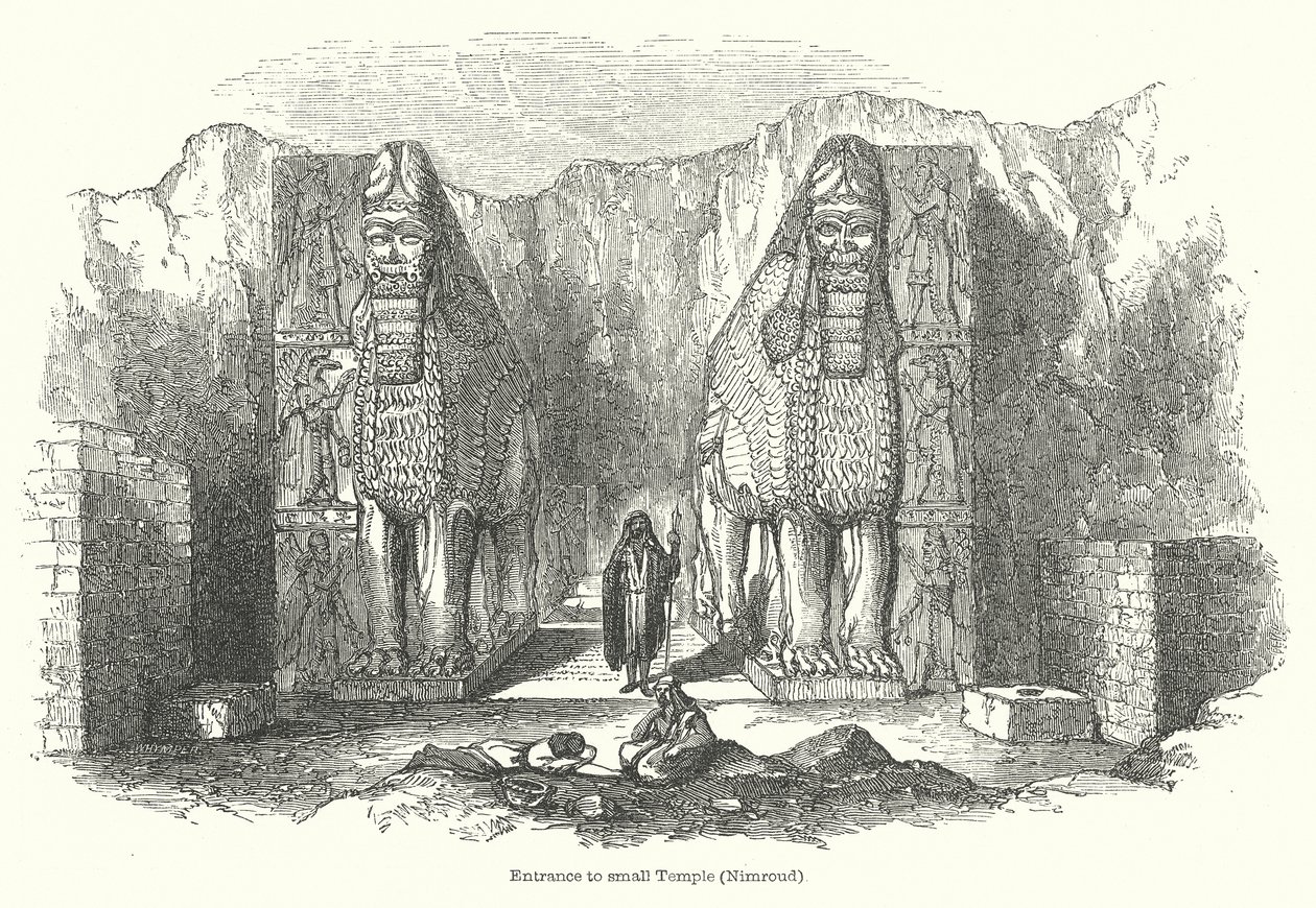 Küçük Tapınağa Giriş (Nemrud) (gravür) by English School
