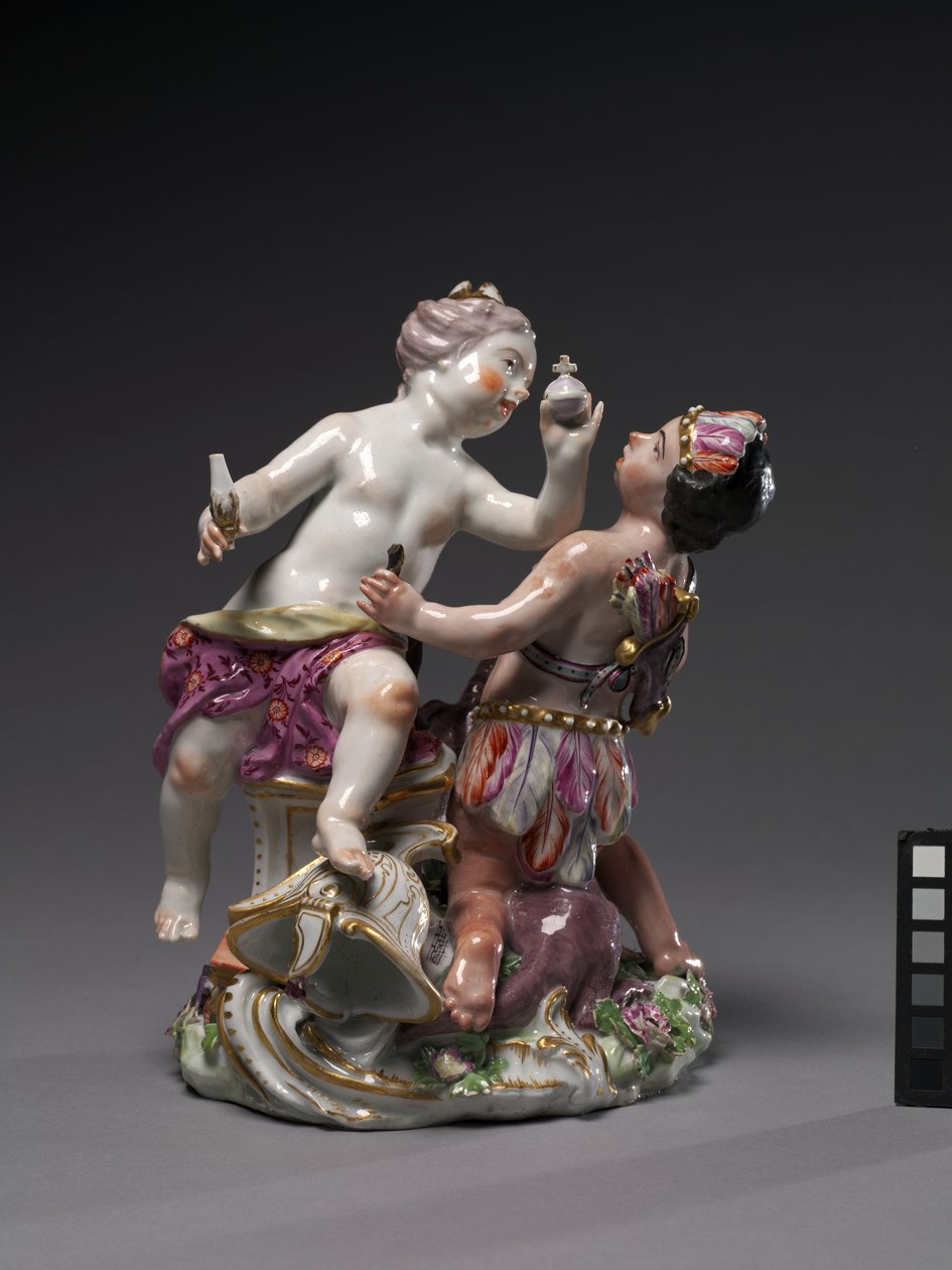 Avrupa ve Amerika, Chelsea Porselen Fabrikası tarafından üretildi, c.1760 by English School