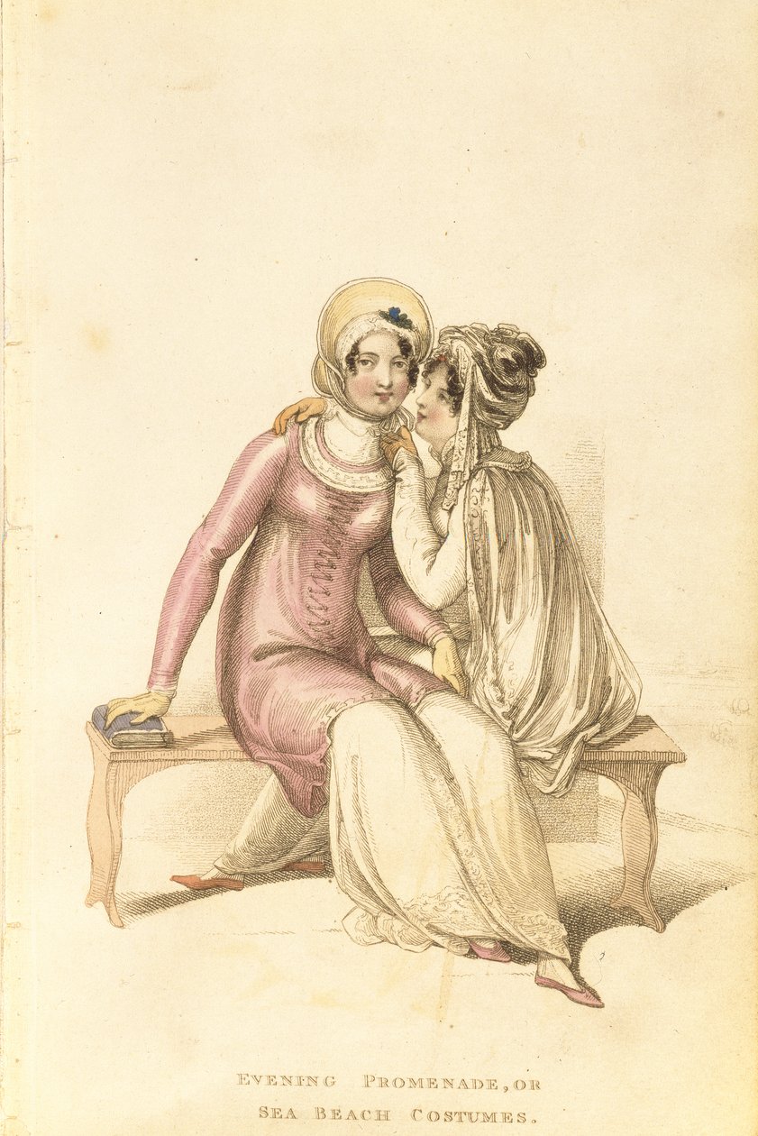 Akşam, gezinti veya deniz plajı kostümleri, Ackermanns Repository of Arts