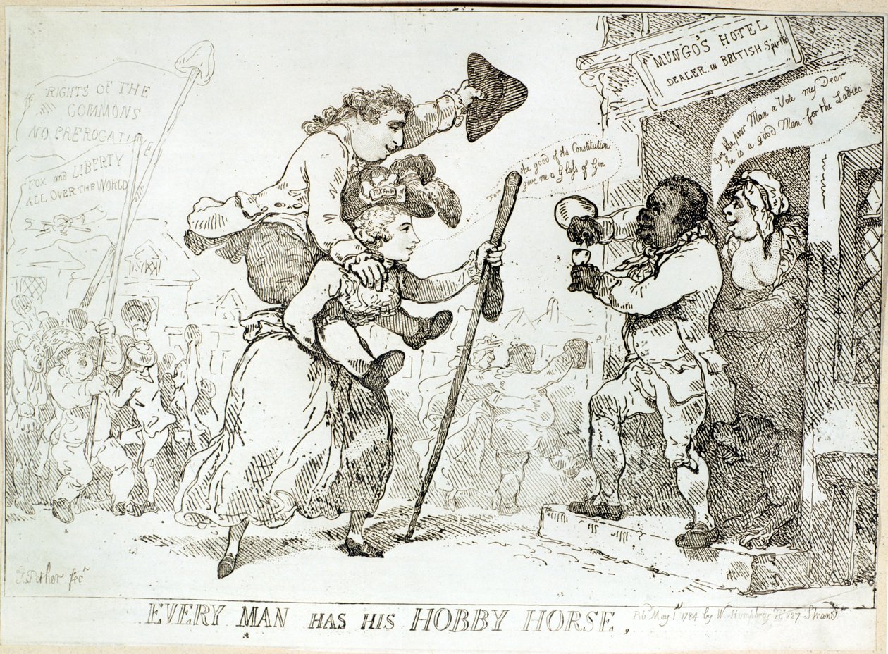 Her Adamın Hobi Atı vardır, 1784 yayınlandı by English School