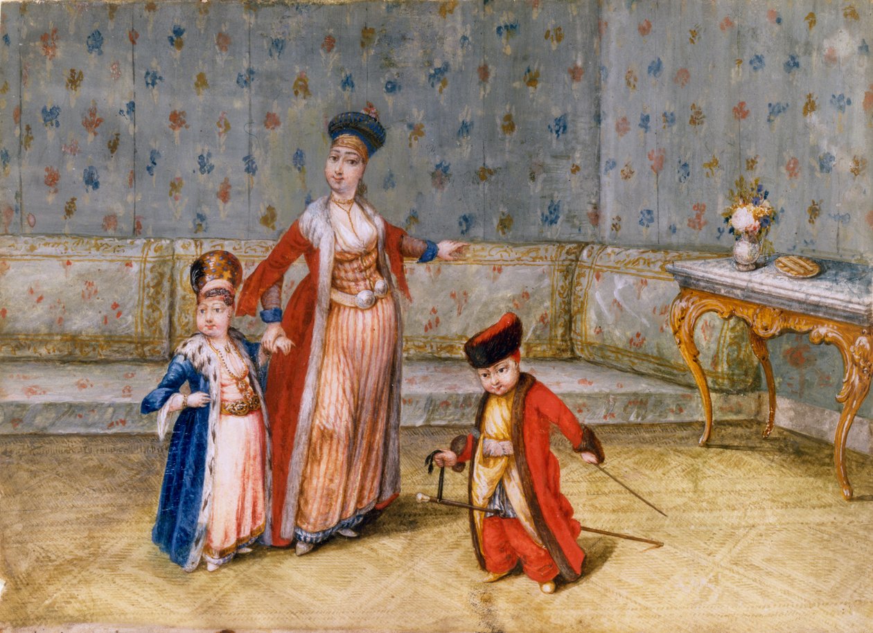 Fanariot Ailesi, 19. yüzyıl sonu (kağıt üzerinde wc) by English School