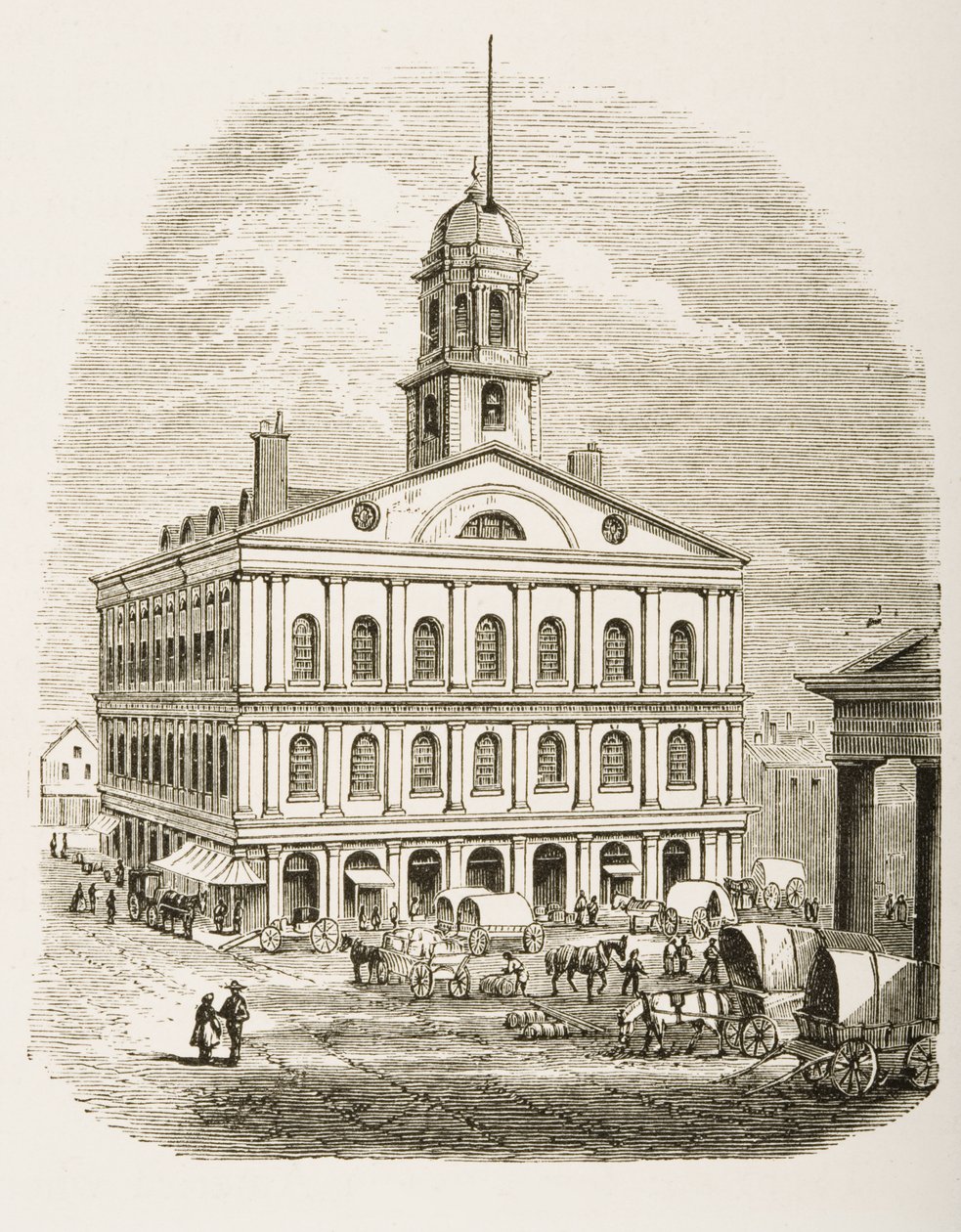 Faneuil Hall, Boston, 1870 dolaylarında, Dini Yol Derneği tarafından yayınlanan 