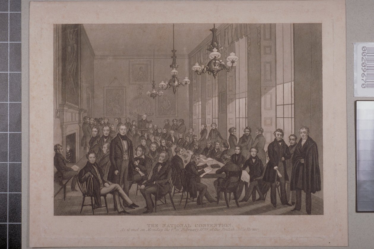 İlk Çartist Buluşması, Cockspur Caddesi'ndeki İngiliz Kahvesi, 1839 by English School