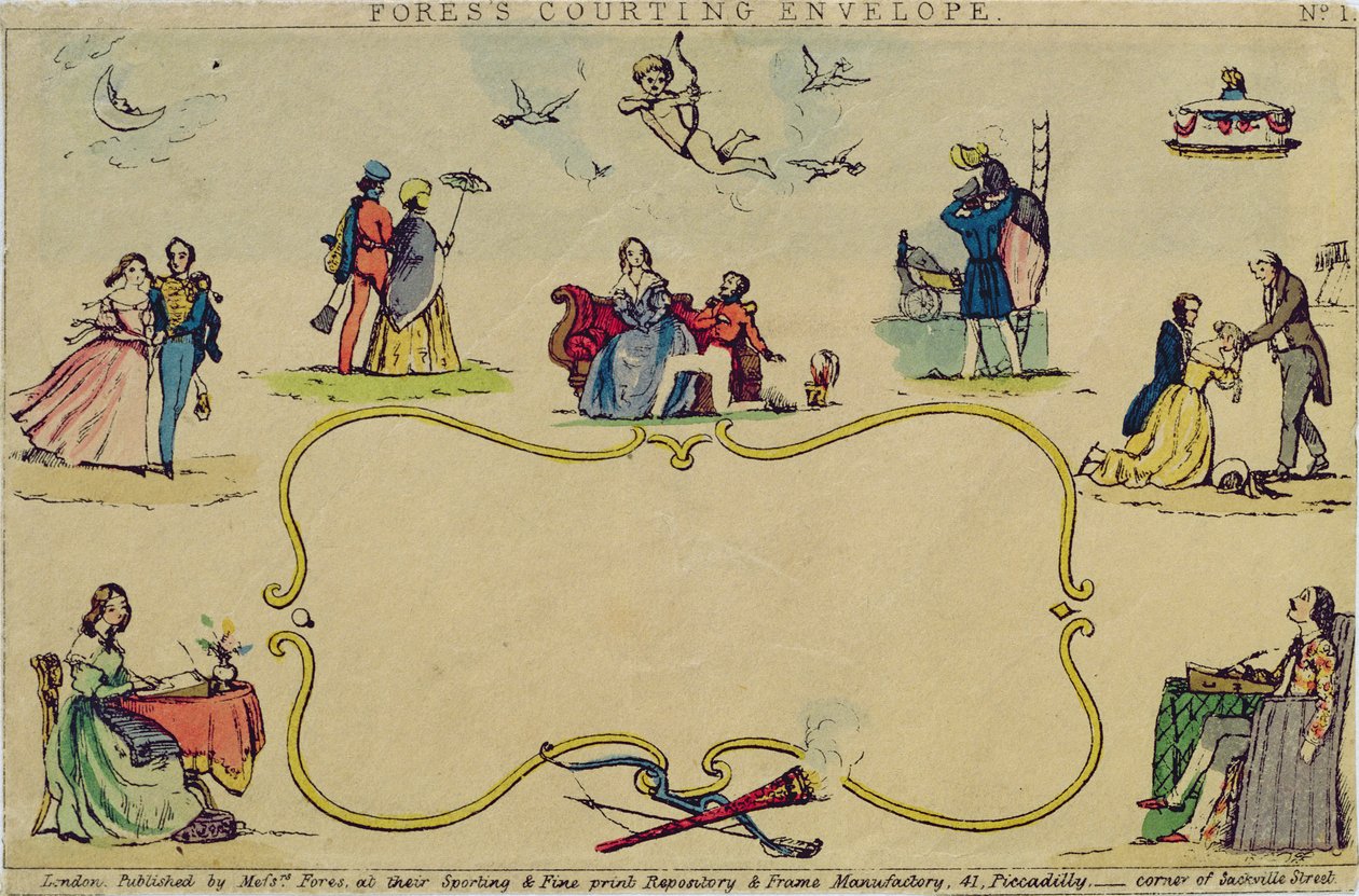 Foress Kur Zarfı, pub. Messrs Fores tarafından, c.1840 by English School