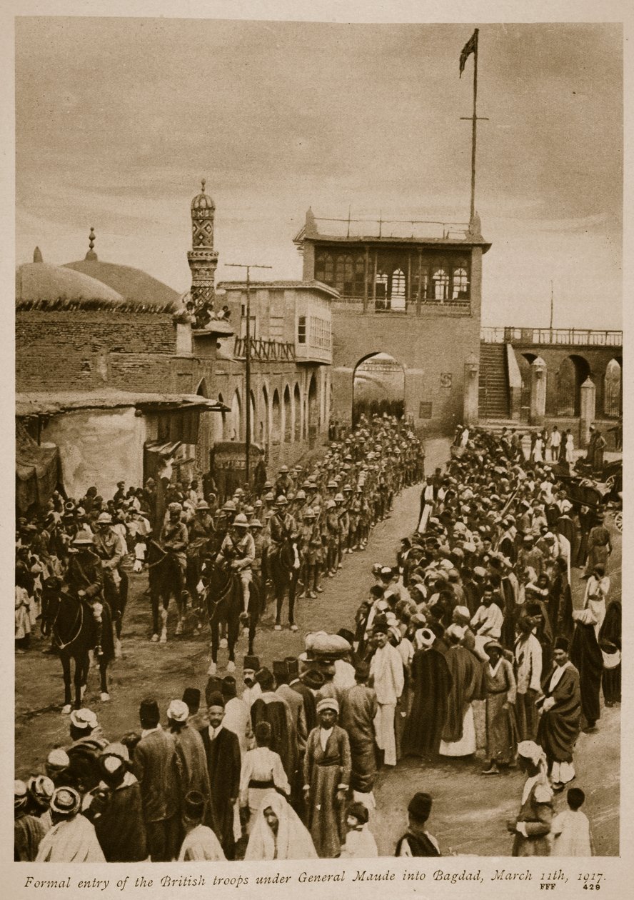 General Maude komutasındaki İngiliz birliklerinin Bağdat