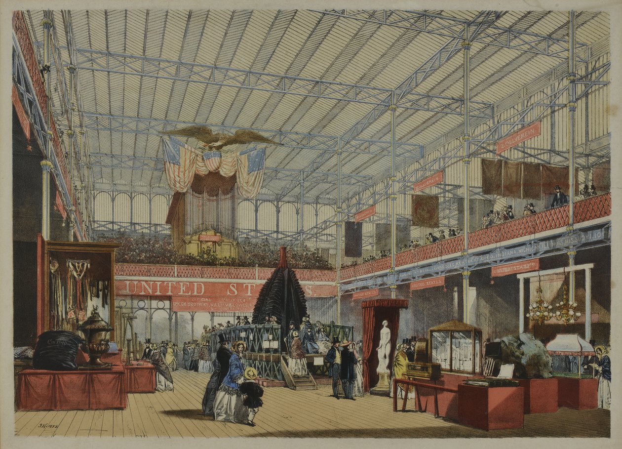1854 - Amerika, 1854'te yayınlanan "Dickinson"ın 1851 Büyük Sergisinin Kapsamlı Resimleri"nden by English School