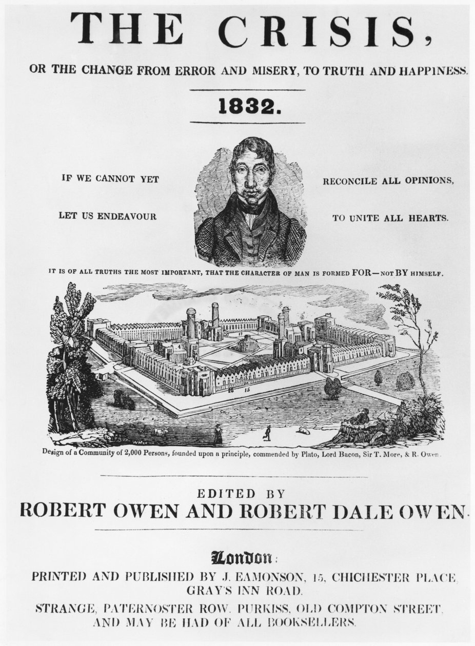 Robert Owen (1771-1858) ve Robert Dale Owen (1801-77) tarafından düzenlenen Kriz