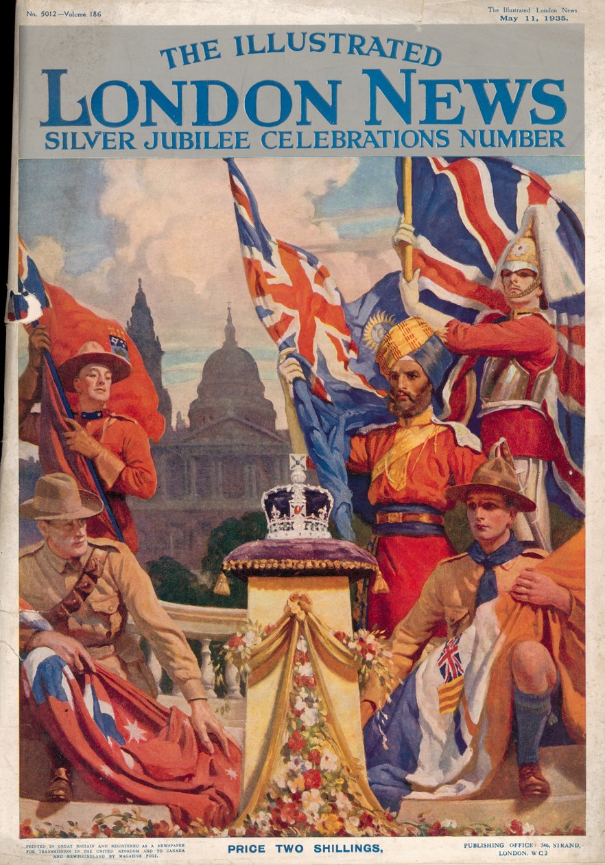 The Illustrated London News Silver Jubilee Celebrations Number dergisinin ön kapağı, 11 Mayıs 1935 by English School