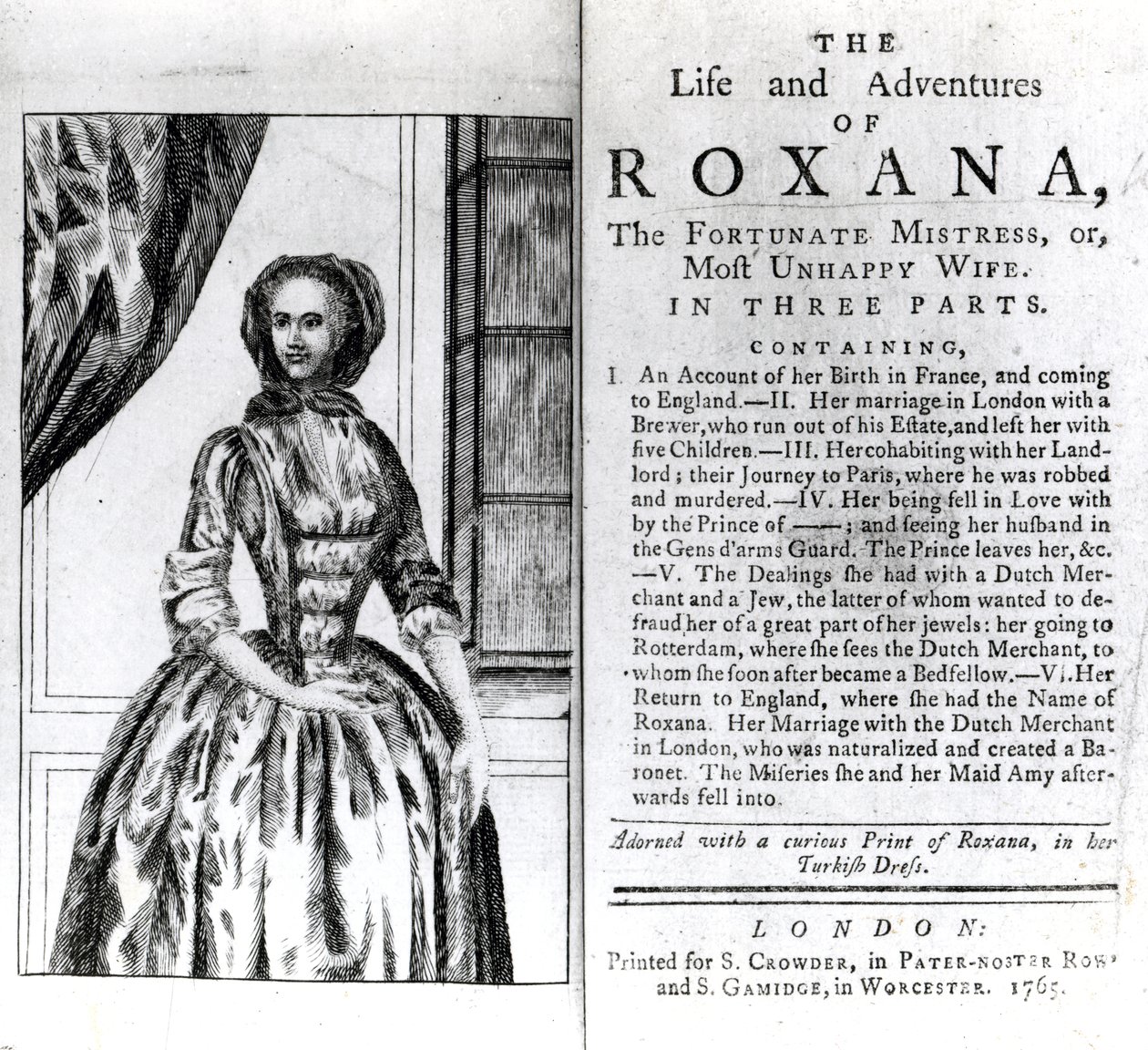 Daniel Defoe tarafından yazılan The Life and Adventures of Roxana