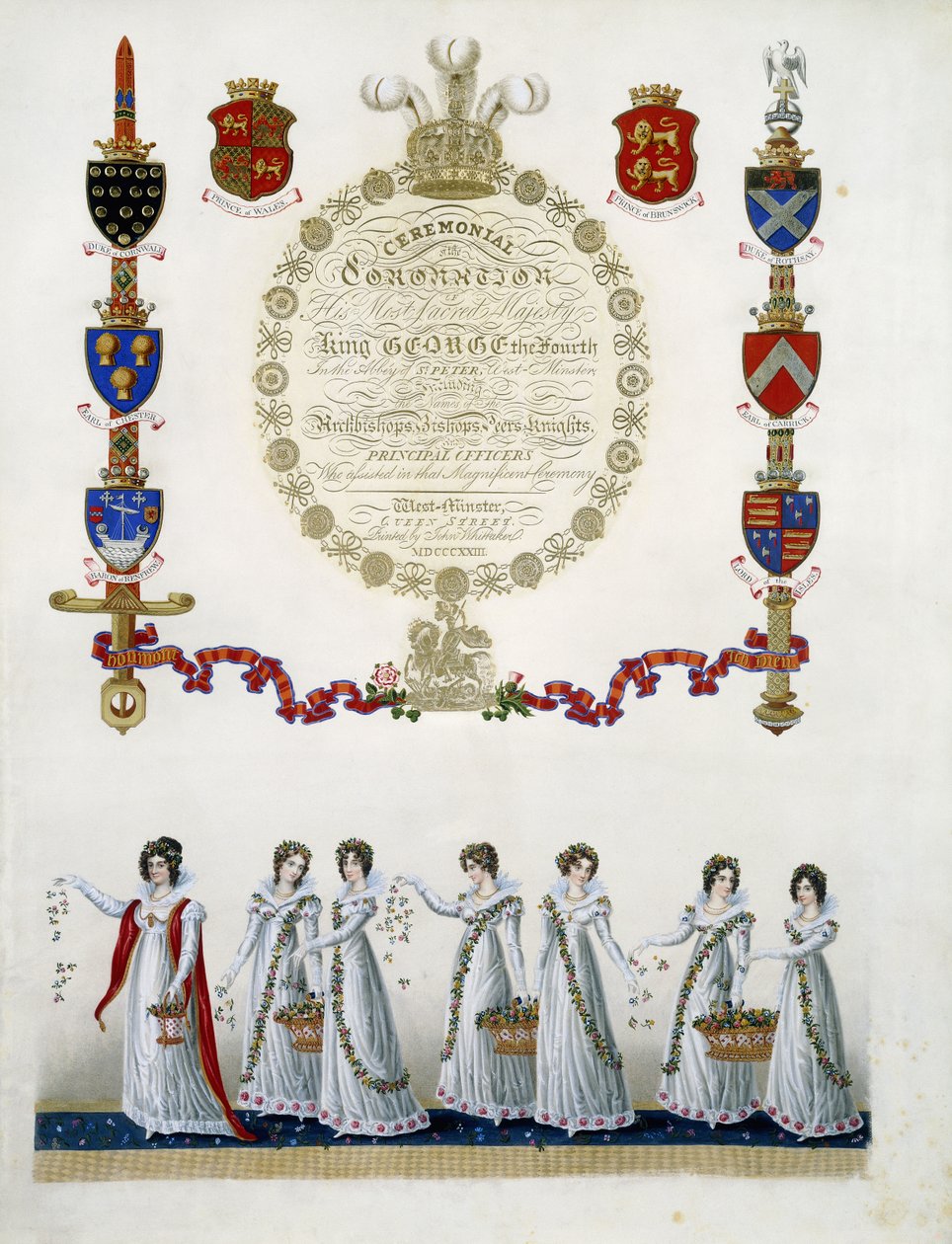 Frontispiece, John Whittaker tarafından "En Kutsal Majesteleri Kral Dördüncü George
