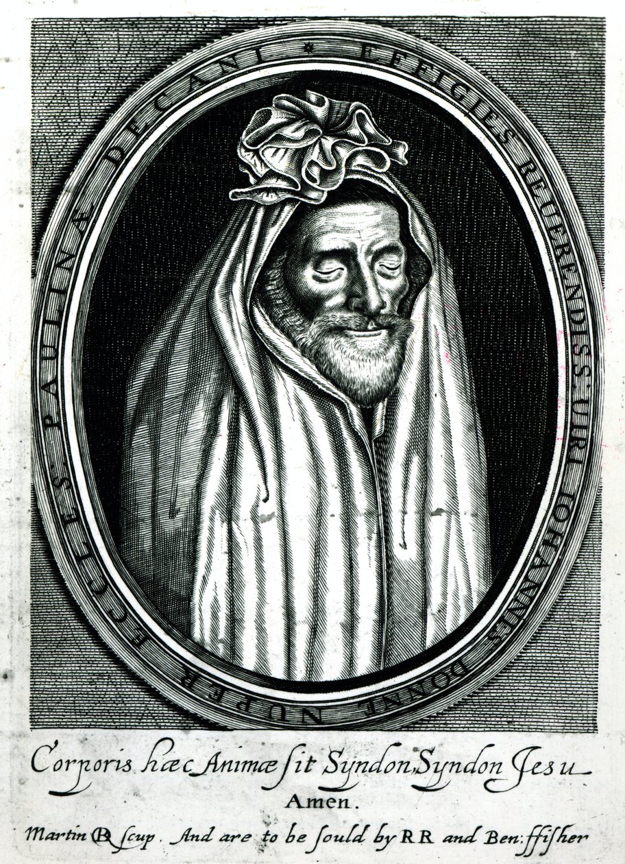 Frontispiece of Deaths Duell, John Donne (1572-1631) tarafından yayınlandı 1632 by English School
