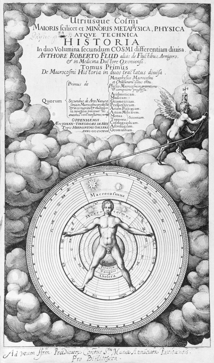 Robert Fludd (1574-1637) cilt I, Oppenheim 1617 tarafından yayınlanan Utriusque Cosmi Historia